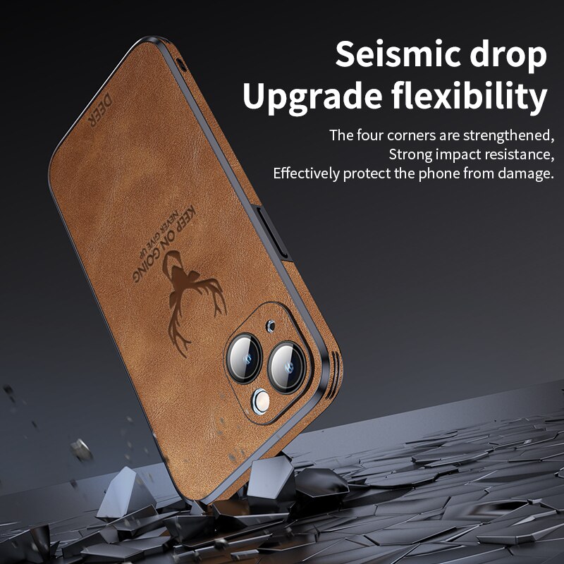 Silicone Deer Camera Protector Case For iPhone