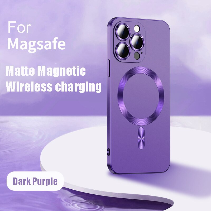 Glass Magnetic Wireless Charging Case for iPhone