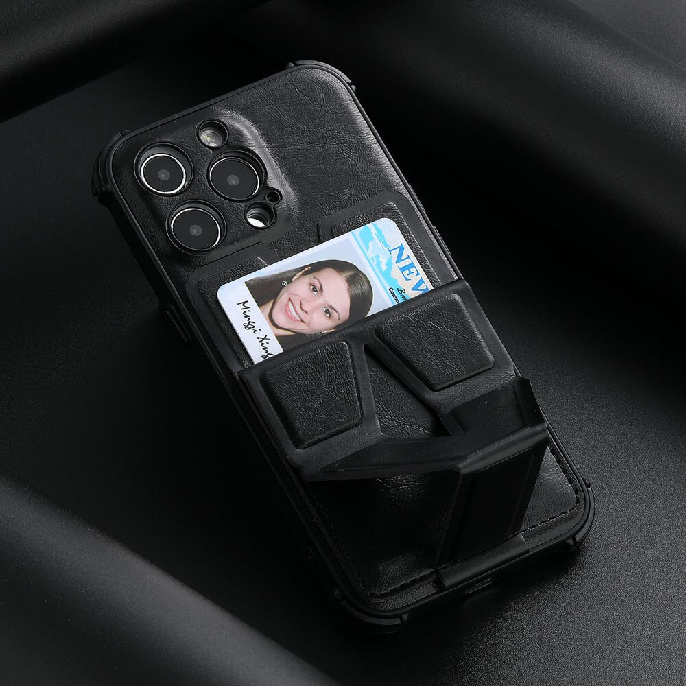 Magnetic Card Leather Wallet Holder Phone Case For iphone