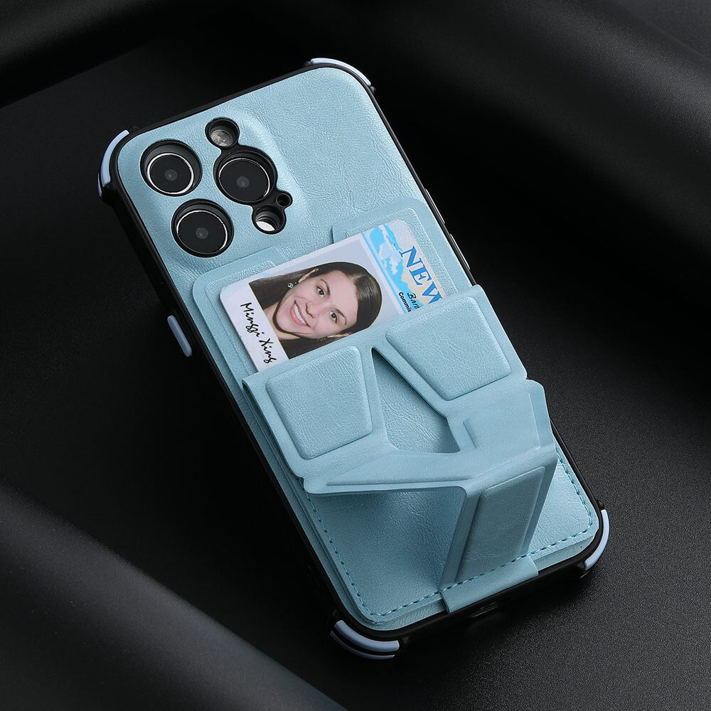 Magnetic Card Leather Wallet Holder Phone Case For iphone