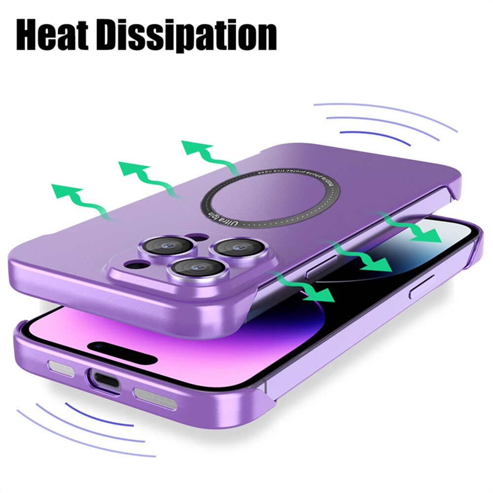 Matte Plating Frameless Hard Case For iPhone