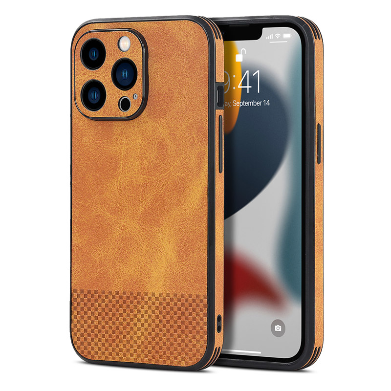 Cowhide Shockproof  Leather Case For iPhone