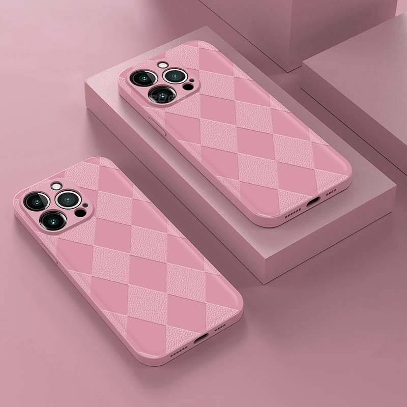 Grid Pattern Soft Frame Case for iPhone