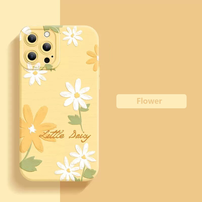 Watercolor Painting Flower Matte Case For iPhone
