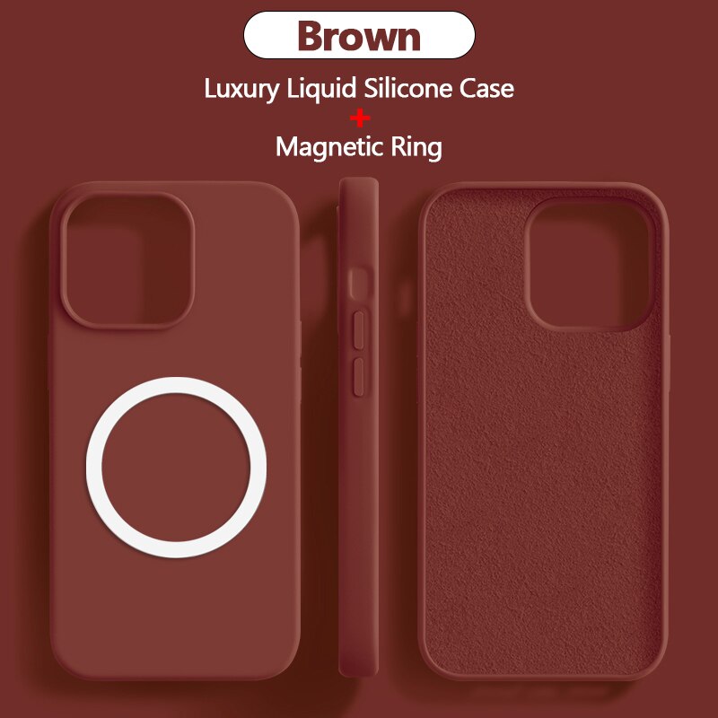 Liquid Magnetic Silicone Case For iPhone