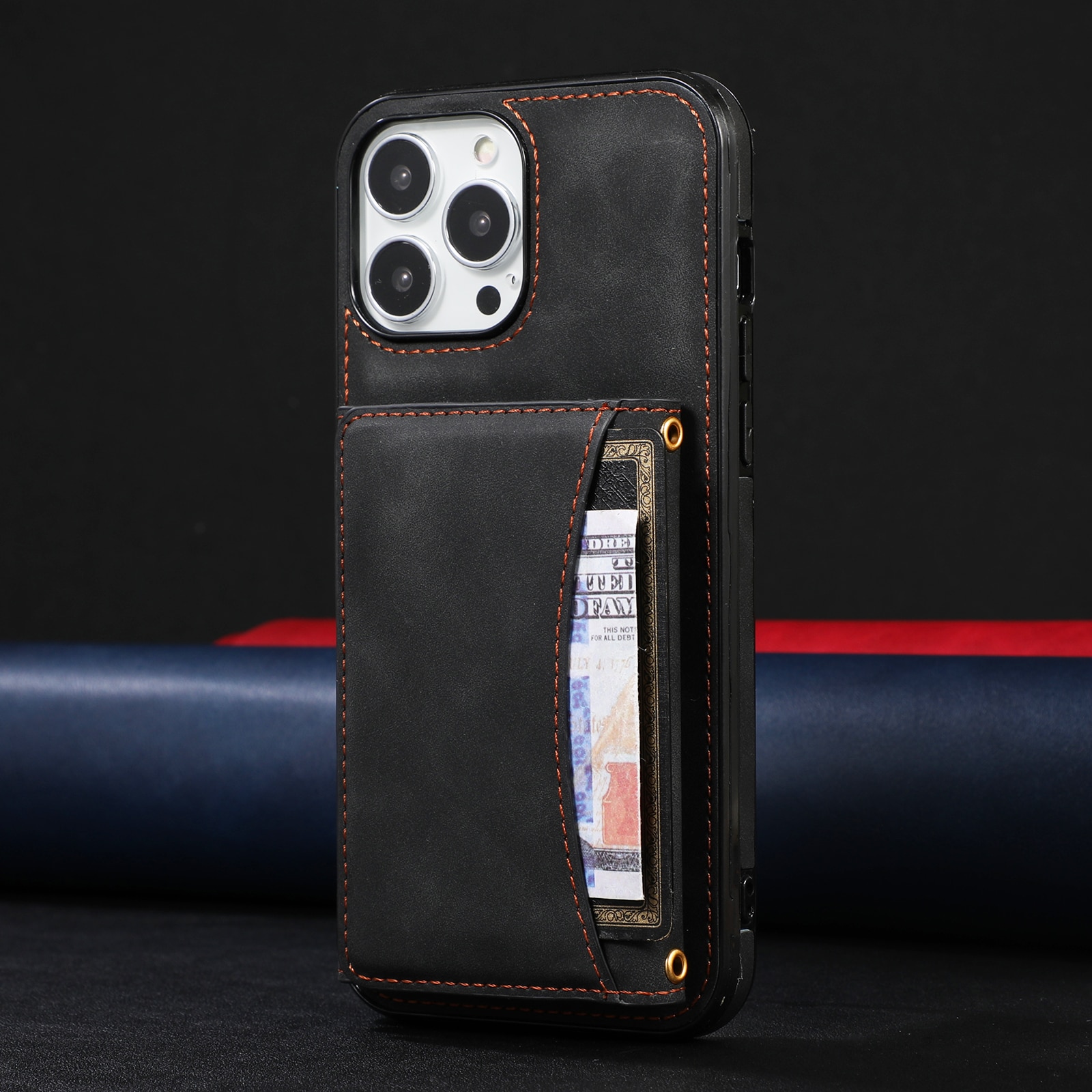 Wallet Leather Cards Holder Case For iPhone