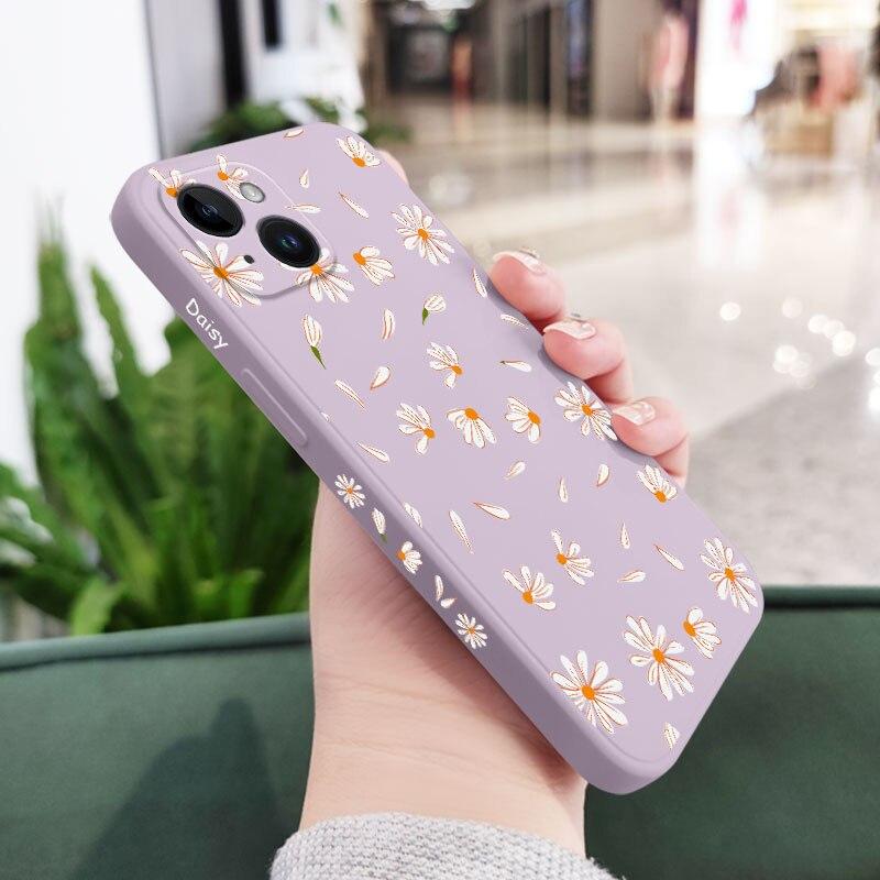 Daisy Soft Silicone Case For iPhone