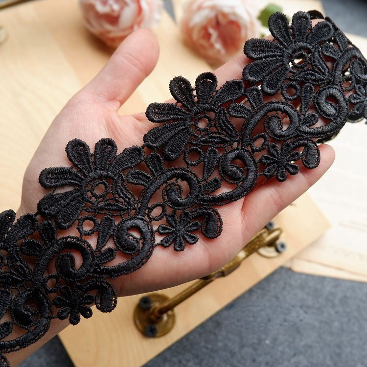 3D Floral Lace Trims Width 4-7 cm LT0136-Lace Fabric Shop