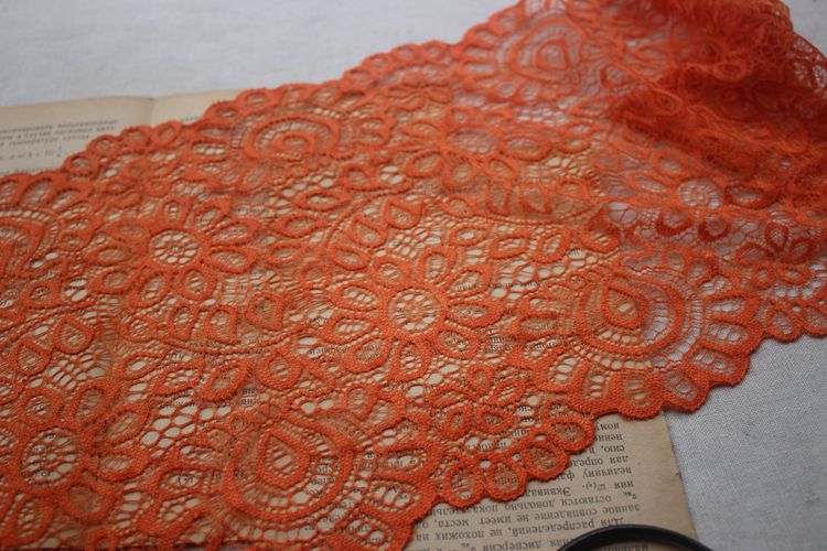 Stretch Color Lace Trim Width 21 cm CL0023-Lace Fabric Shop