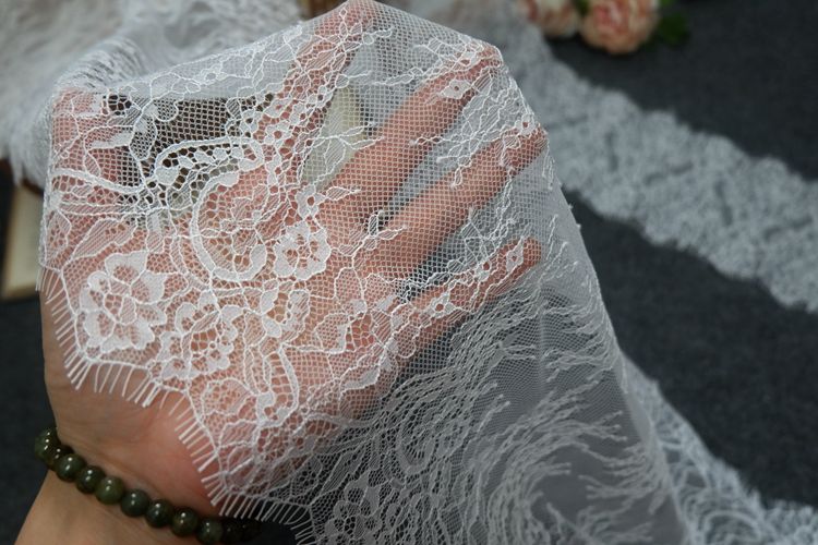 Chantilly Lace Trim Width 13-25 cm LT0112-Lace Fabric Shop
