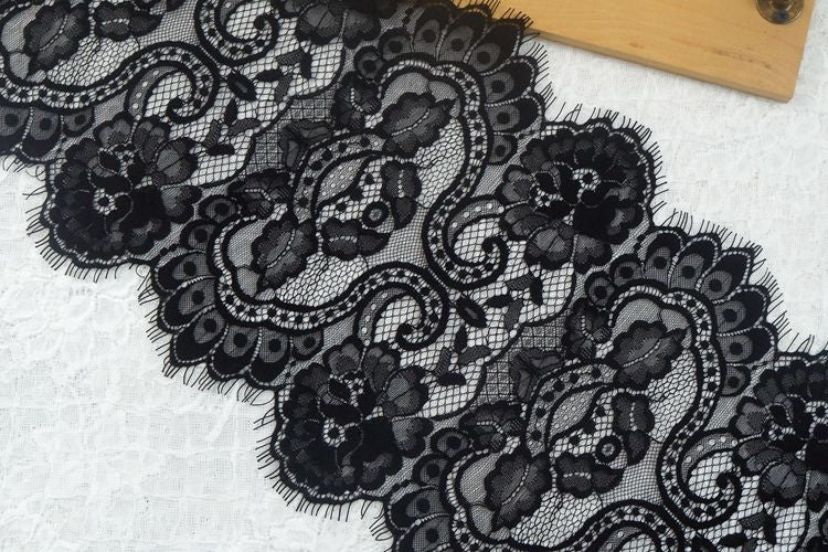 Eyelash Lace Veil Trim Fabric Width 30 cm LT0281-Lace Fabric Shop