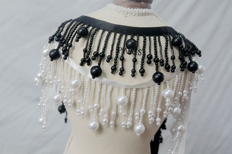 Tassel Beaded Ribbon Trim Decoration BT0072-Lace Fabric Shop