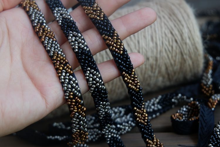 Handmade Beaded Trim Dress Decoration BT0074-Lace Fabric Shop