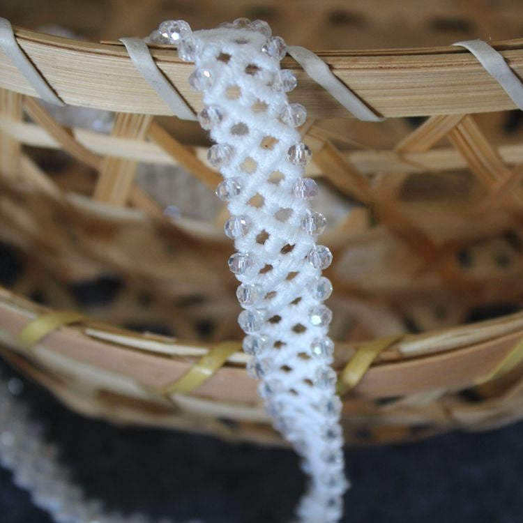 Hollow Beaded Wedding Lace Trim BT0118-Lace Fabric Shop