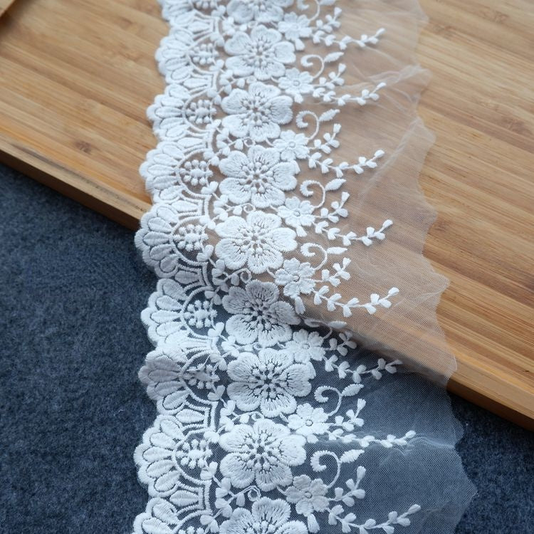 Cuff Material Tulle Trim Width 9-12 cm TF0080-Lace Fabric Shop