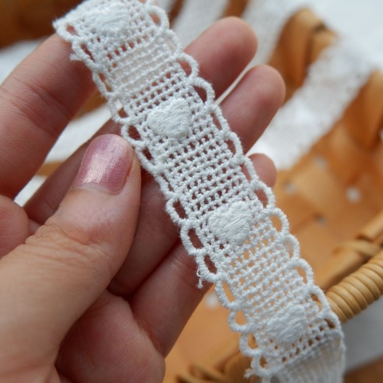 3D White Lace Trim Width 2-5 cm LT0114-Lace Fabric Shop