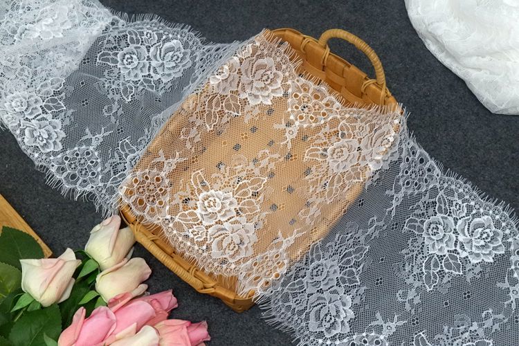 Chantilly Lace Trim Width 25 cm LT0090-Lace Fabric Shop