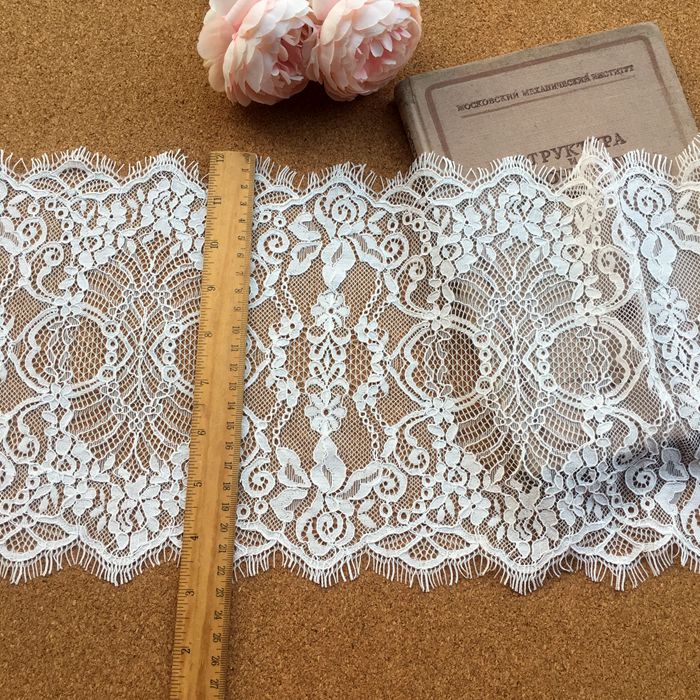 Chantilly Lace Trim Width 22-33cm LT0019-Lace Fabric Shop
