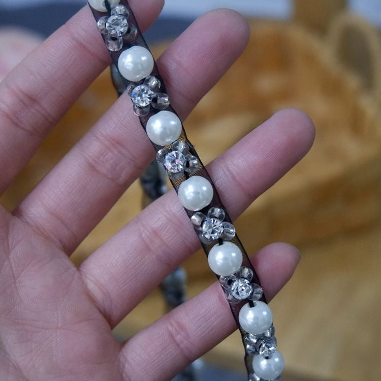 Beaded Lace Trimming Fabrics BT0049-Lace Fabric Shop