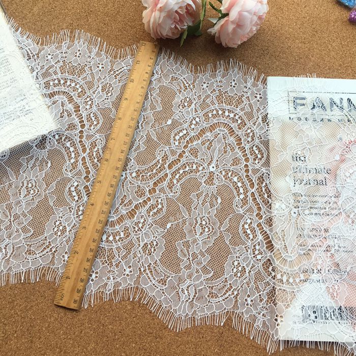Chantilly Lace Trim Width 22-33cm LT0019-Lace Fabric Shop