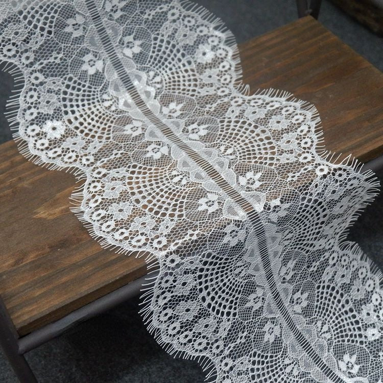 Chantilly Lace Trim Width 10-20 cm LT0055-Lace Fabric Shop