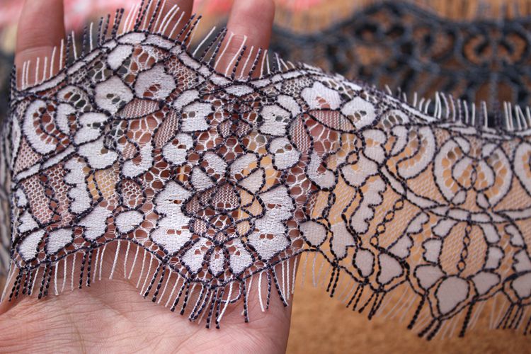 Double Color Lace Trim Width 8 cm CL0042-Lace Fabric Shop