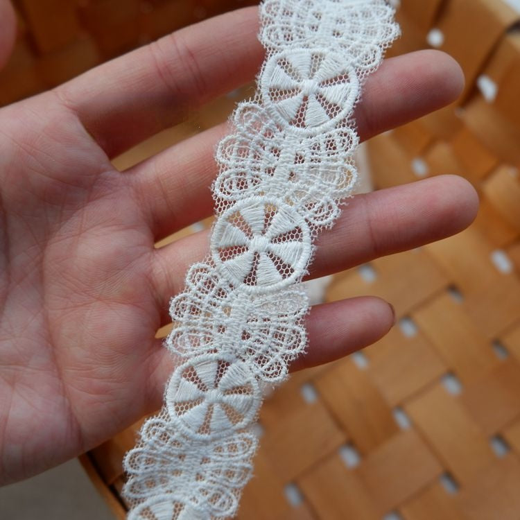 Embroidery Cotton Tulle Trim Width 2-5 cm TF0071-Lace Fabric Shop