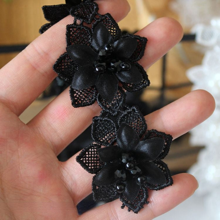 Luxury Embroidery Beaded Lace Trim Floral BT0116-Lace Fabric Shop