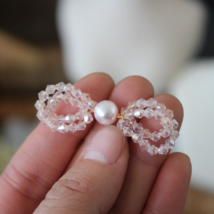 Beaded Bow Tie Headwear Brooch Material BA0122-Lace Fabric Shop