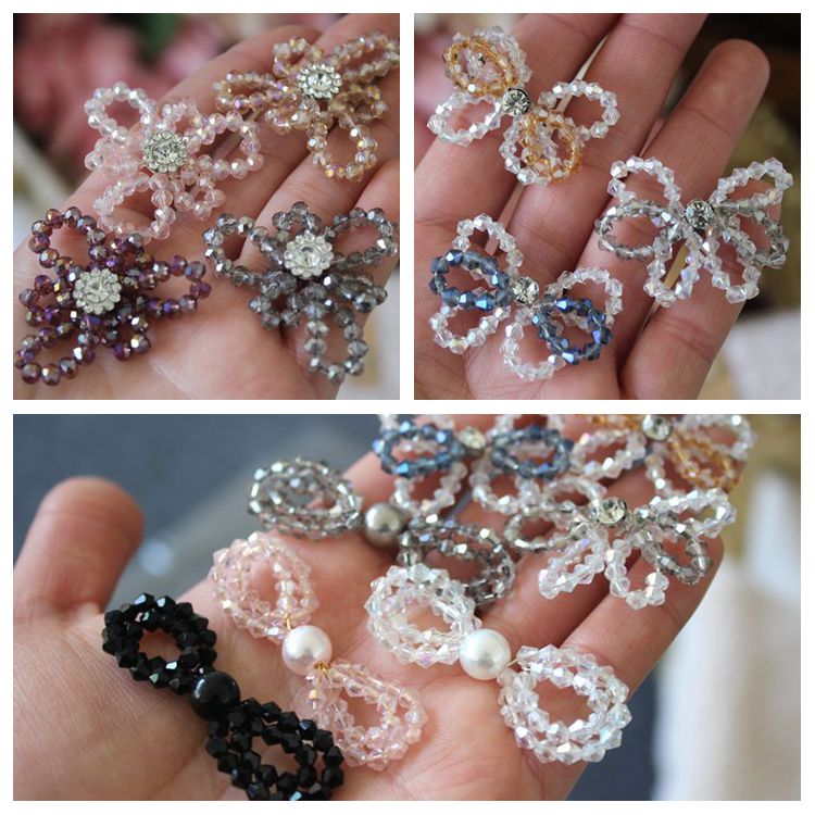 Beaded Bow Tie Headwear Brooch Material BA0122-Lace Fabric Shop