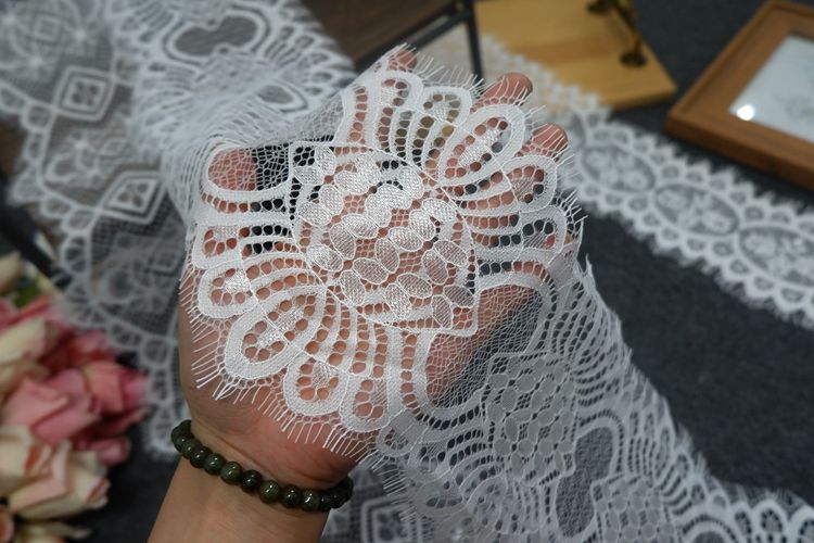 Gloss Lace Trim Width 11-15 cm LT0077-Lace Fabric Shop