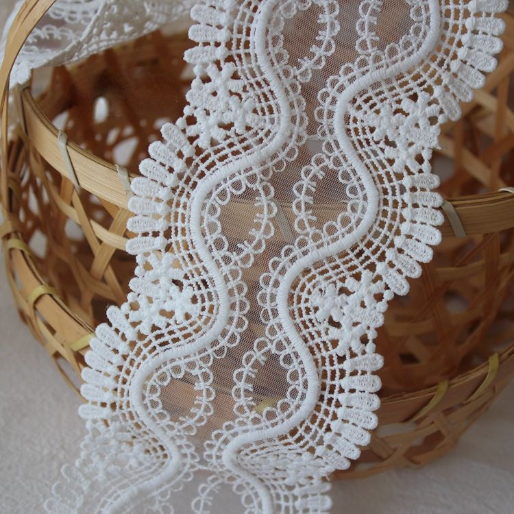 Dress Hem Tulle Lace Trims Width 8-10 cm TF0066-Lace Fabric Shop