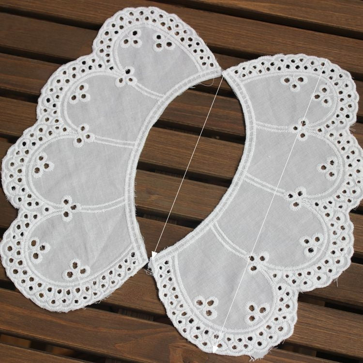 Embroidery Child Cotton Lace Collar Fabric EF0034-Lace Fabric Shop