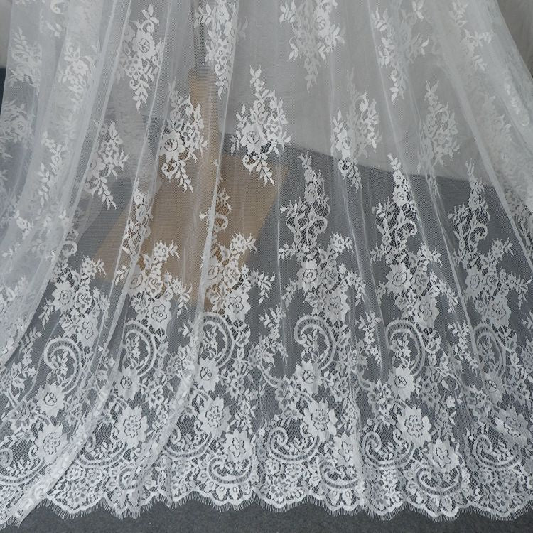 Chantilly Lace Bridal Fabric Width 150 cm CHL0093-Lace Fabric Shop