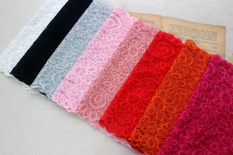 Stretch Color Lace Trim Width 21 cm CL0023-Lace Fabric Shop