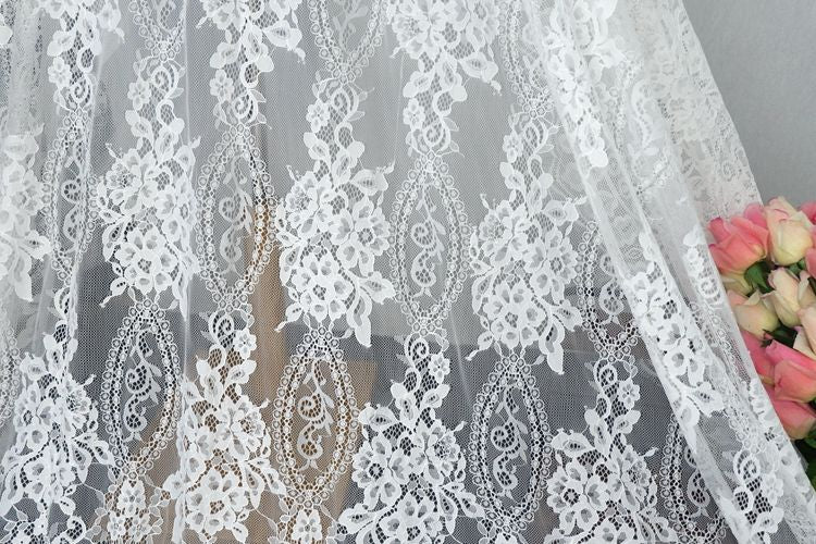 3D Chantilly Lace Width 150 cm CHL0046-Lace Fabric Shop