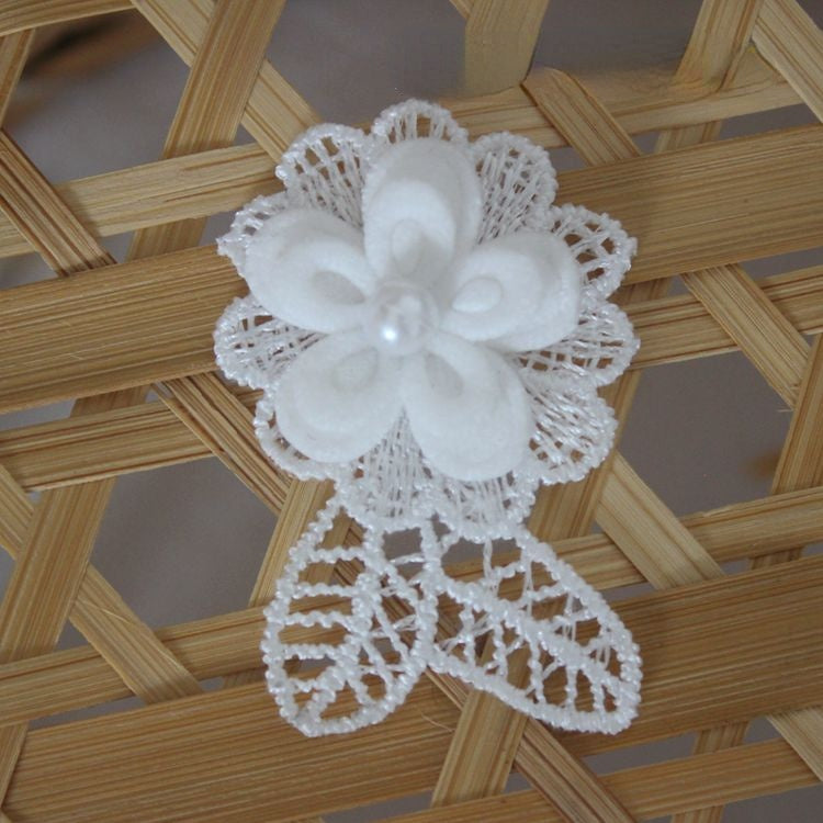Lace Bead Trimming Single Floral BT0030-Lace Fabric Shop