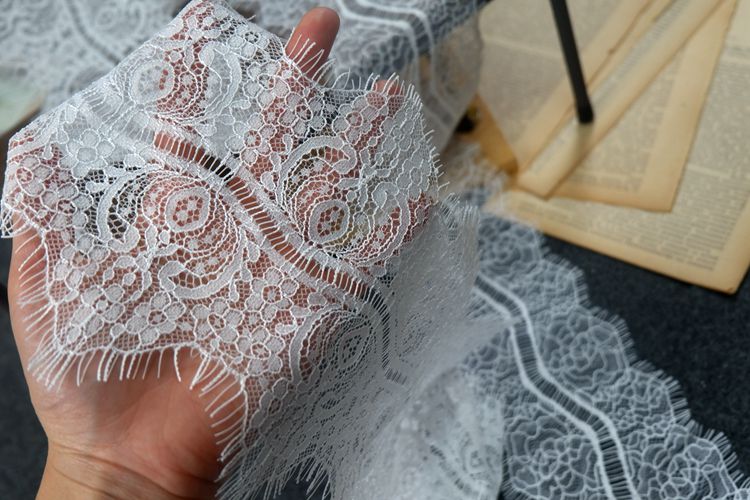Lace Trim Top Vest Fabric Width 11-17 cm LT0277-Lace Fabric Shop