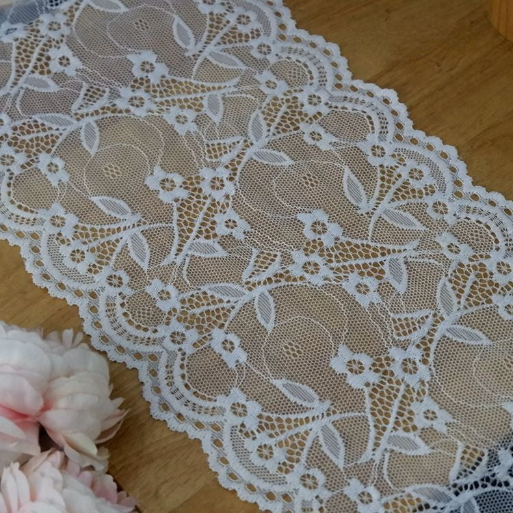 Stretch Lace Trim Stitching Fabric 16-21 cm LT0262-Lace Fabric Shop