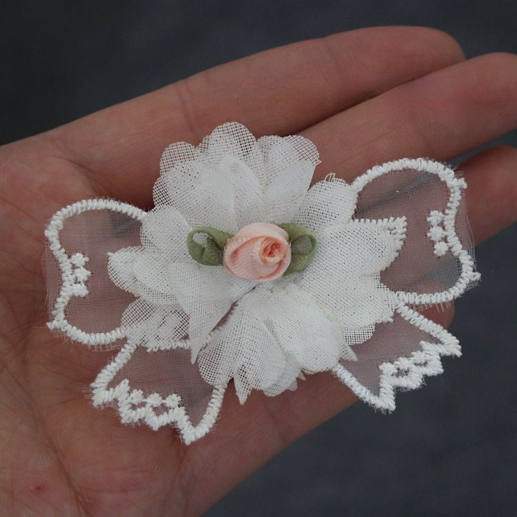 3D Lace Beaded Trims Single Floral BT0013-Lace Fabric Shop