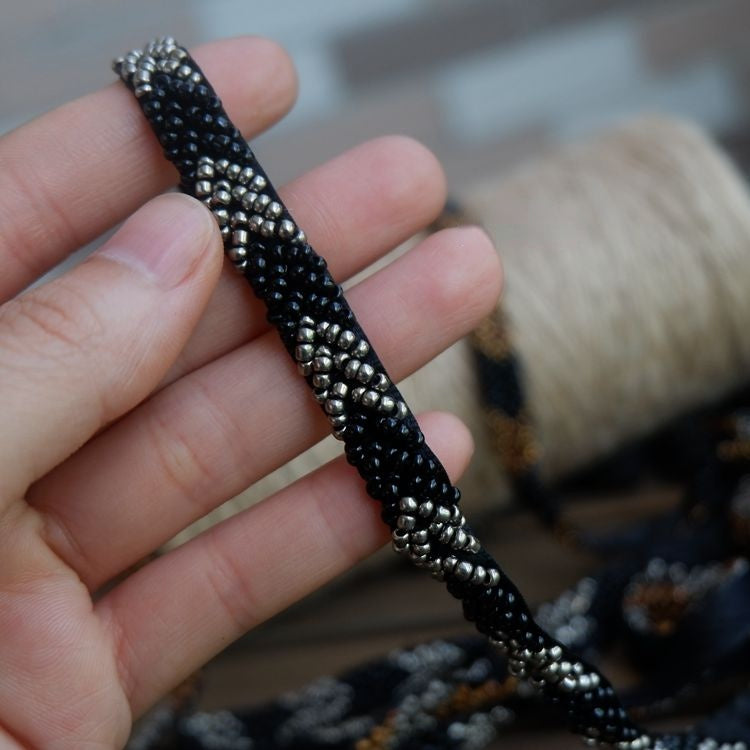 Handmade Beaded Trim Dress Decoration BT0074-Lace Fabric Shop