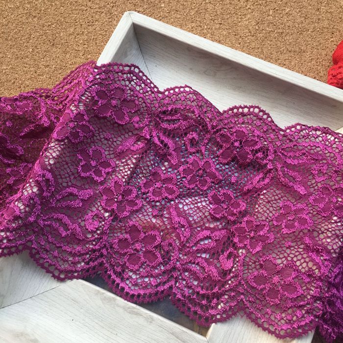 Stretch Color Lace Trim Width 14 cm CL0045-Lace Fabric Shop