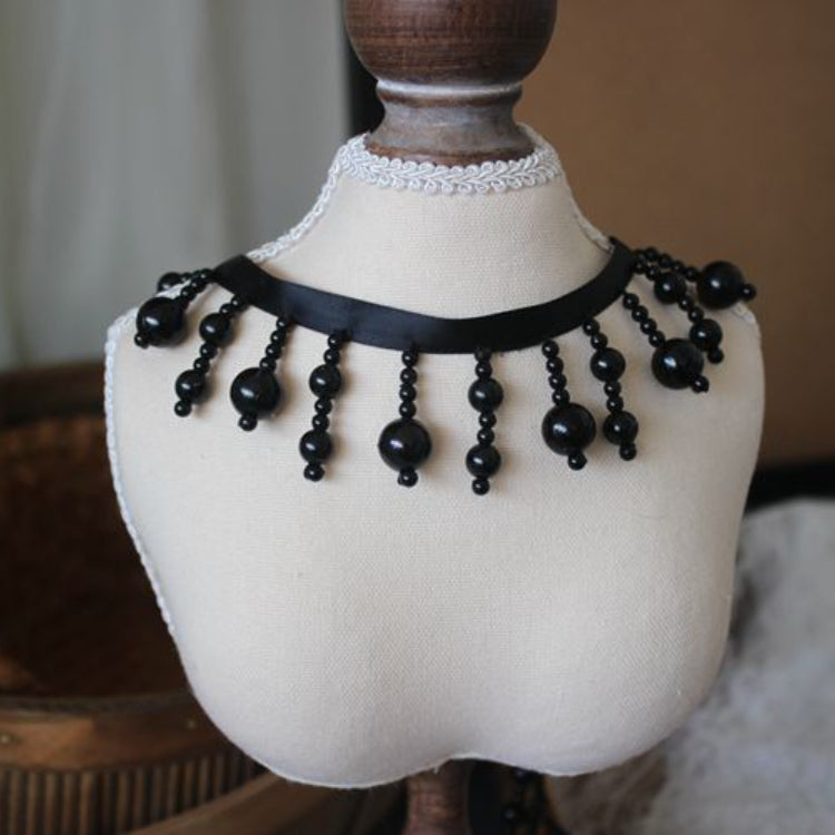 Pearl Tassel Beaded Lace Ribbon Trim Fabric BT0104-Lace Fabric Shop