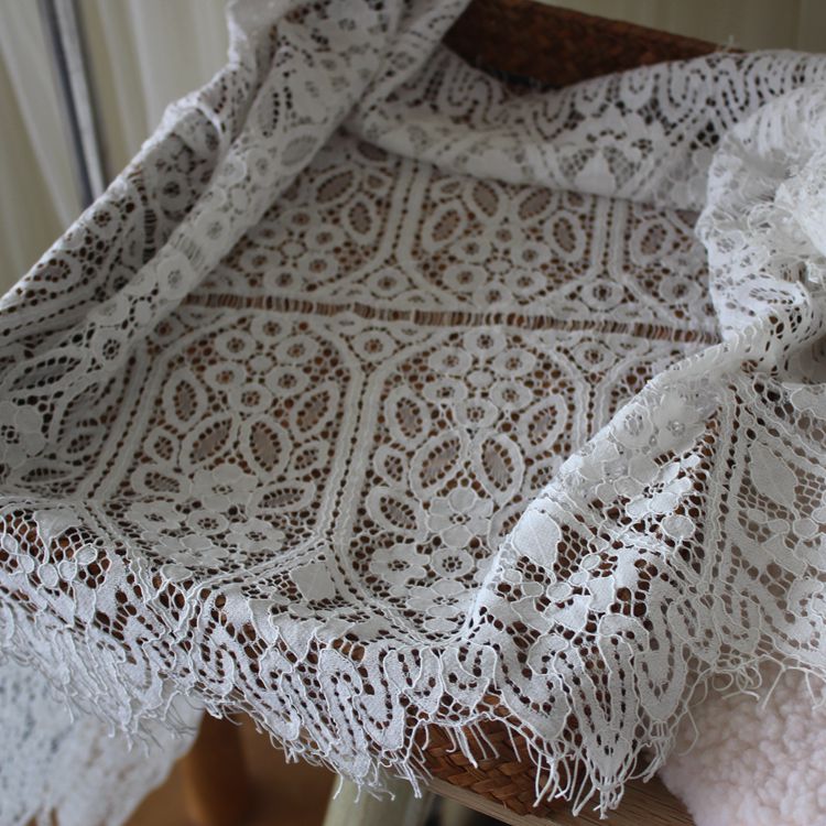 Eyelash Guipure Lace Material Width 60 cm GL0093-Lace Fabric Shop