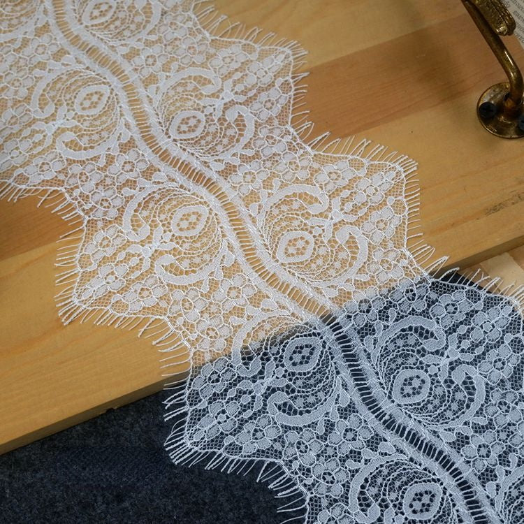 Lace Trim Top Vest Fabric Width 11-17 cm LT0277-Lace Fabric Shop