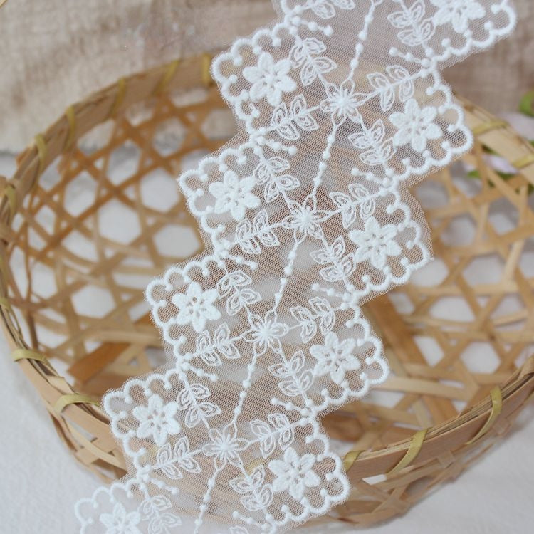 Mesh Lace Trim Cuff Fabric Width 6-8 cm LT0373-Lace Fabric Shop