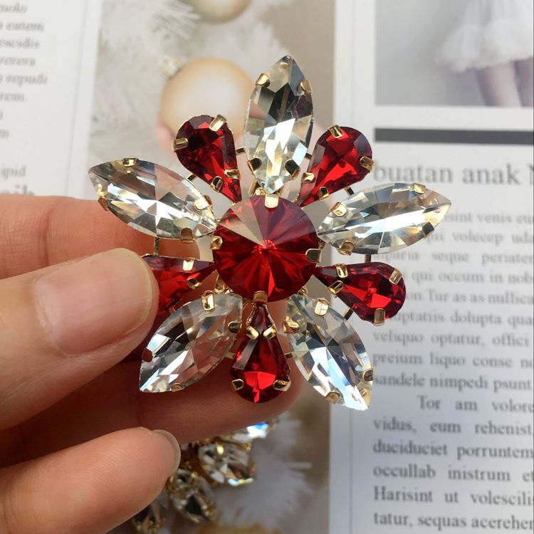 Rhinestone Clothing Brooch BA0073-Lace Fabric Shop