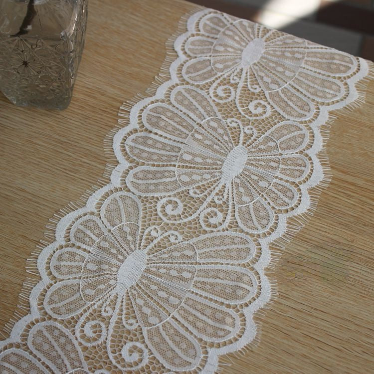 Veil Chantilly Lace Trims Width 14-16 cm LT0326-Lace Fabric Shop