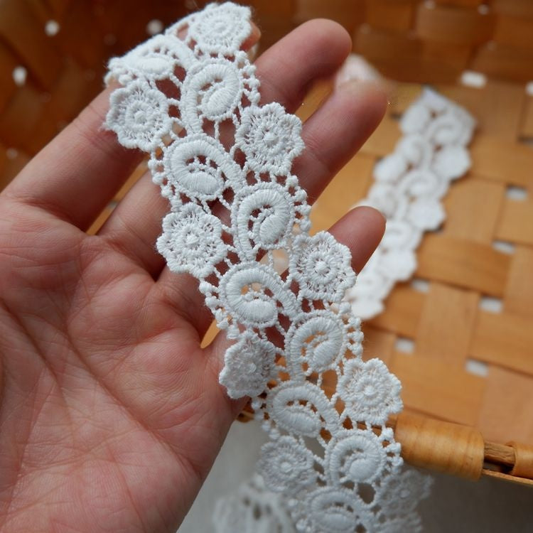 Floral Guipure Lace Trim Width 2-5 cm LT0025-Lace Fabric Shop