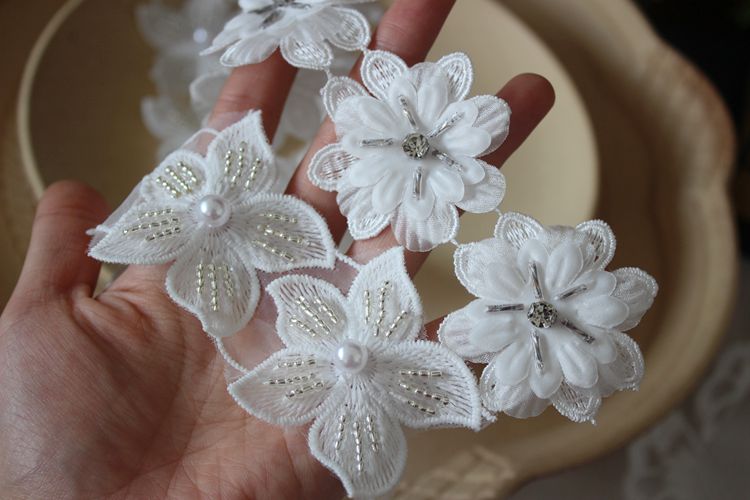 Beaded Embroidery Trim Sewing Material BT0070-Lace Fabric Shop